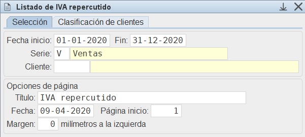 Listado IVA
                                    Repercutido