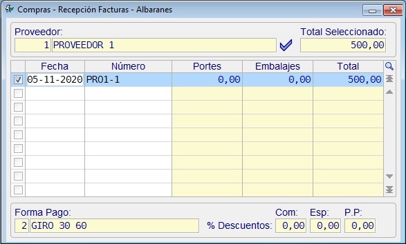 Compras Facturas
                                  Recepcin