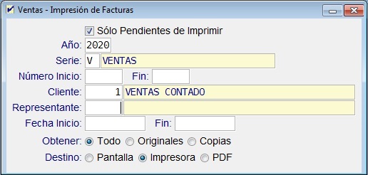 Ventas Facturacin
                                  Impresin