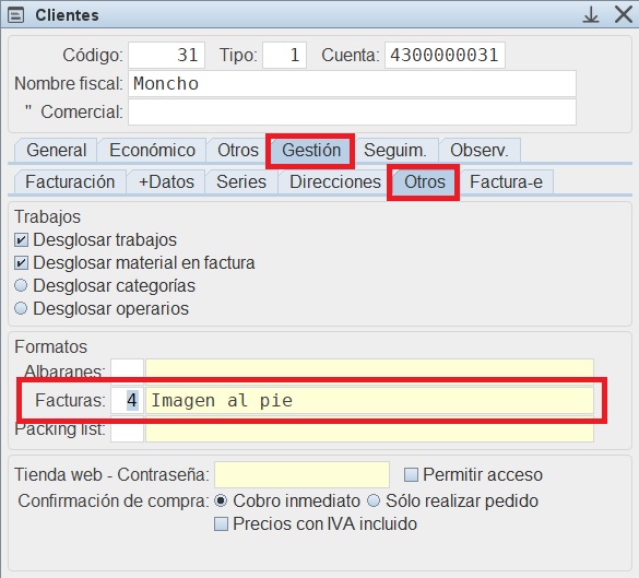 Formato Factura